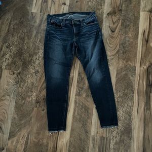 Hudson size 30 skinny frayed hem jeans